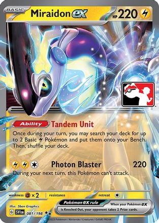 Miraidon ex 081/198 - Holofoil Prize Pack Series Cards - Double Rare