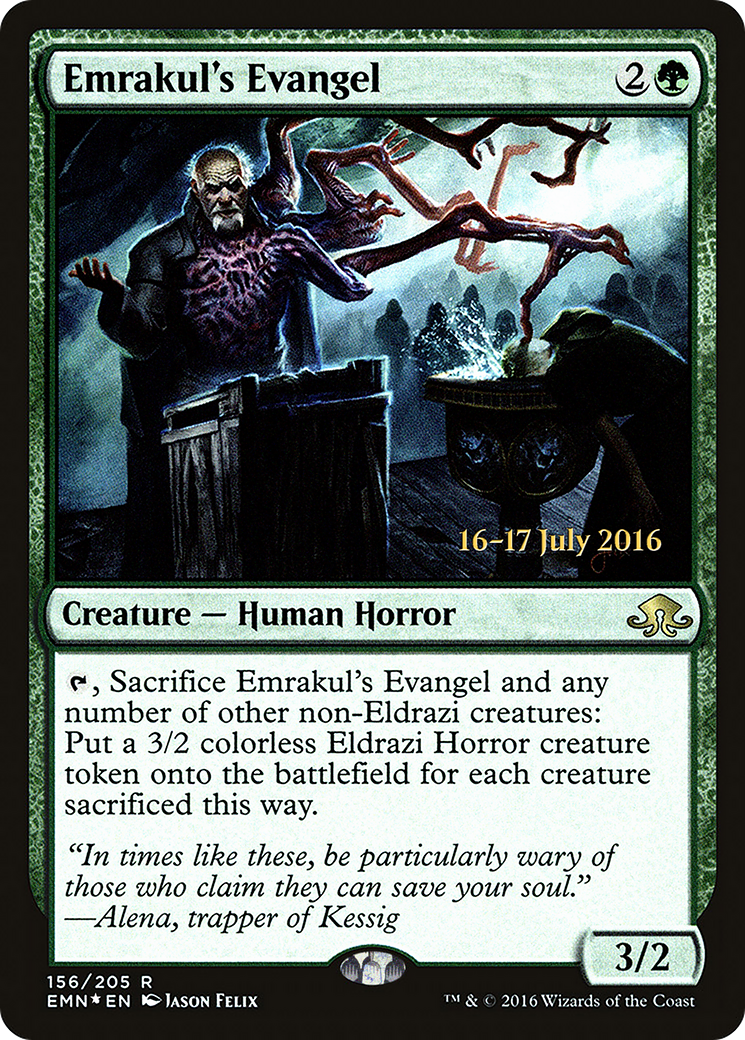 Emrakul's Evangel (PRE-156) - Eldritch Moon Promos Foil