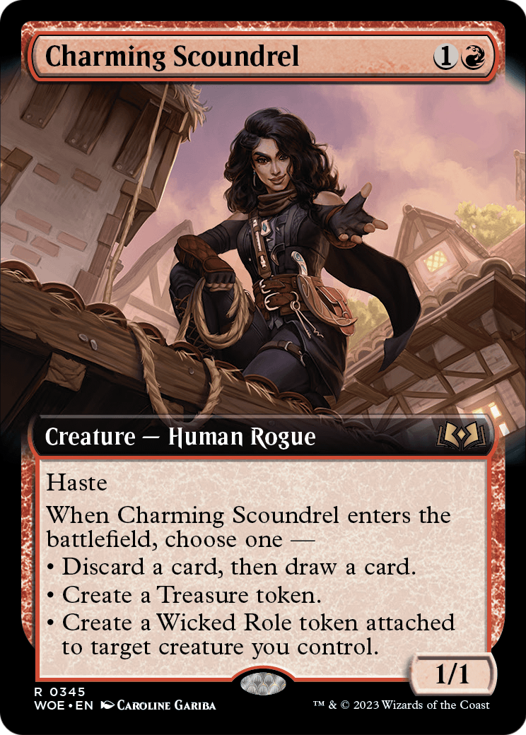 Charming Scoundrel (Extended Art) (WOE-345) - Wilds of Eldraine: (Extended Art)