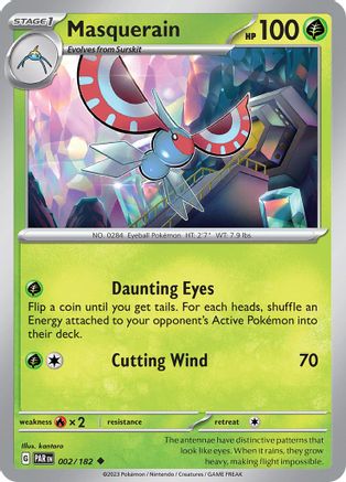 Masquerain 002 - Reverse Holofoil SV04 Paradox Rift - Uncommon
