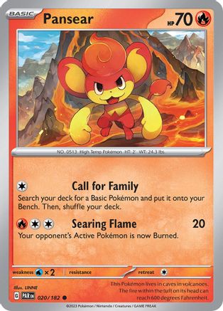 Pansear 020 - Reverse Holofoil SV04 Paradox Rift - Common