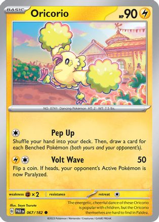 Oricorio 067 - Reverse Holofoil SV04 Paradox Rift - Common