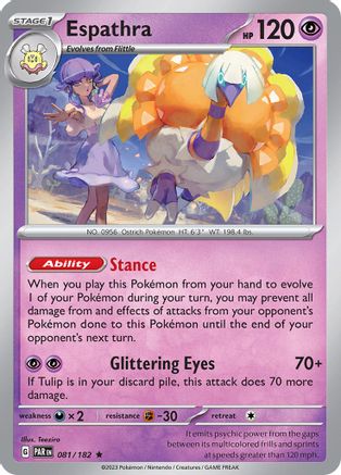 Espathra 081/182 - Holofoil SV04 Paradox Rift - Rare