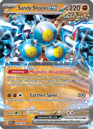 Sandy Shocks ex 108/182 - Holofoil SV04 Paradox Rift - Double Rare