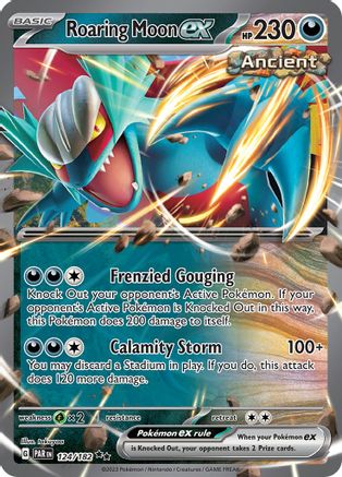 Roaring Moon ex 124 - Holofoil SV04 Paradox Rift - Double Rare