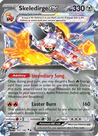 Skeledirge ex 137 - Holofoil SV04 Paradox Rift - Double Rare