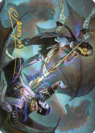 Huatli's Final Strike Art Card (Gold-Stamped Signature) (ASLCI-028) - Art Series: The Lost Caverns of Ixalan