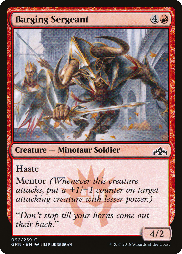 Barging Sergeant (GRN-092) - Guilds of Ravnica Foil