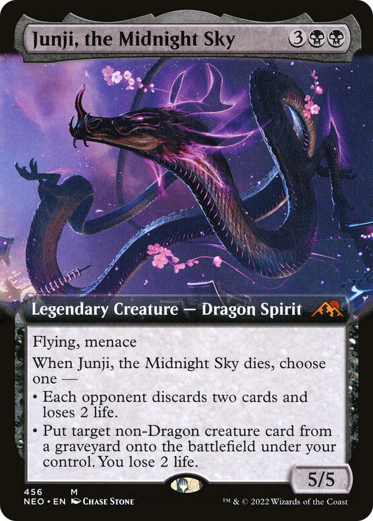 Junji, the Midnight Sky (Extended Art) (NEO-456) - Kamigawa: Neon Dynasty: (Extended Art) Foil