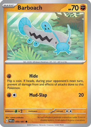 Barboach 050 - Reverse Holofoil SV Paldean Fates - Common