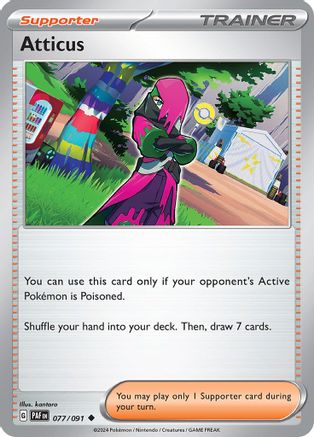Atticus 077 - Reverse Holofoil SV Paldean Fates - Uncommon
