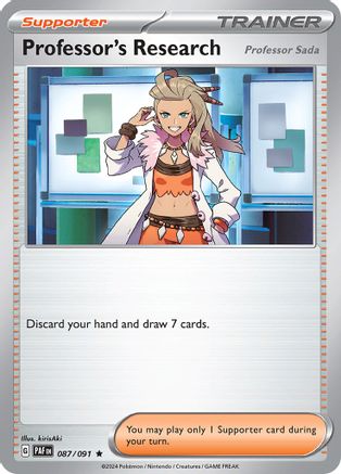 Professor's Research 087/091 - Holofoil SV Paldean Fates - Rare