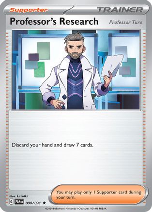 Professor's Research 088/091 - Holofoil SV Paldean Fates - Rare