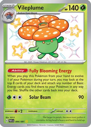 Vileplume 094 - Holofoil SV Paldean Fates - Shiny Rare