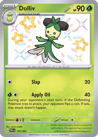 Dolliv 103 - Holofoil SV Paldean Fates - Shiny Rare