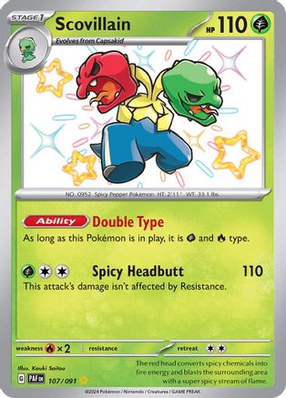 Scovillain 107 - Holofoil SV Paldean Fates - Shiny Rare