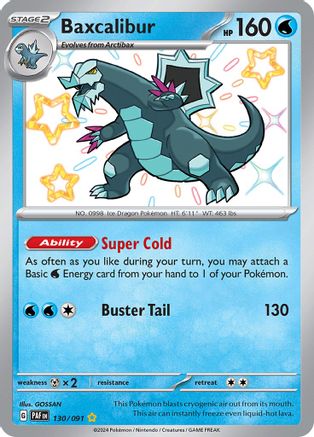 Baxcalibur 130 - Holofoil SV Paldean Fates - Shiny Rare