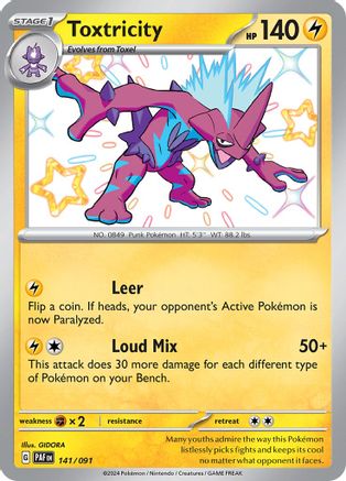 Toxtricity 141 - Holofoil SV Paldean Fates - Shiny Rare
