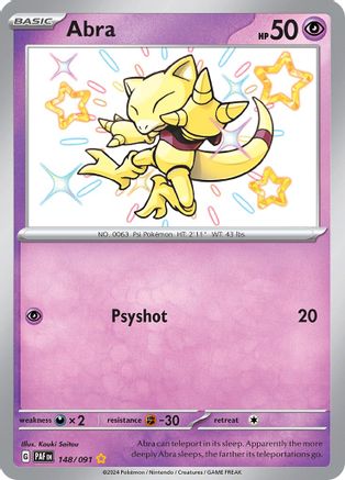 Abra 148 - Holofoil SV Paldean Fates - Shiny Rare