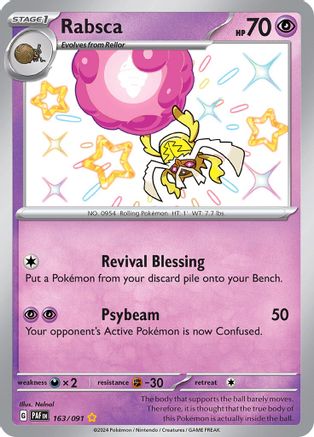 Rabsca 163 - Holofoil SV Paldean Fates - Shiny Rare