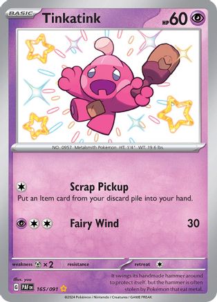 Tinkatink 165 - Holofoil SV Paldean Fates - Shiny Rare