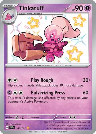 Tinkatuff 166 - Holofoil SV Paldean Fates - Shiny Rare