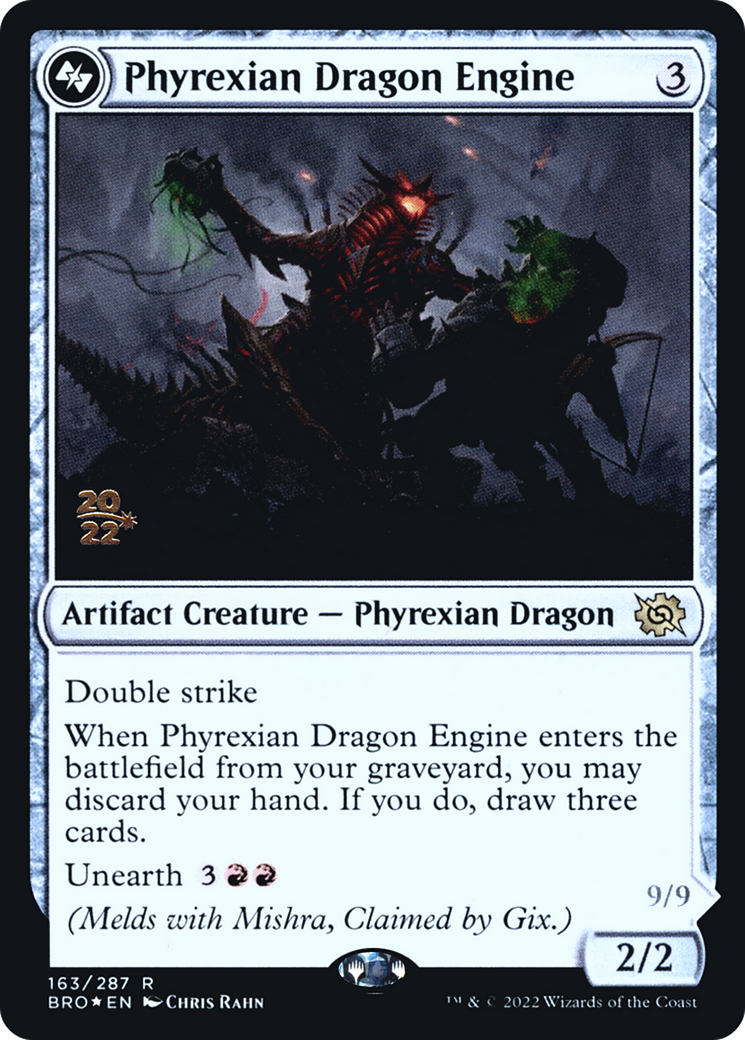 Phyrexian Dragon Engine (PRE-163) - The Brothers' War Promos Foil