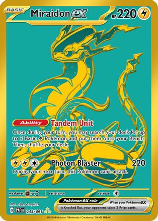 Miraidon ex 243 - Holofoil SV Paldean Fates - Hyper Rare
