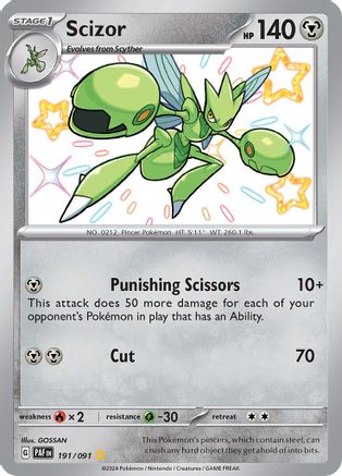 Scizor 191 - Holofoil SV Paldean Fates - Shiny Rare