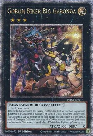 Goblin Biker Big Gabonga (Quarter Century Secret Rare) (PHNI-EN047) - Phantom Nightmare 1st Edition