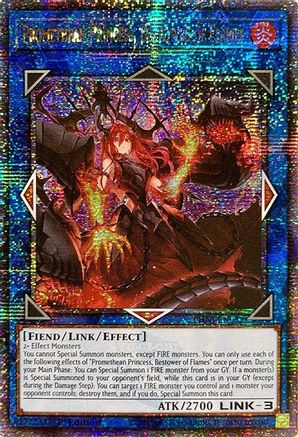 Promethean Princess, Bestower of Flames (Quarter Century Secret Rare) (PHNI-EN052) - Phantom Nightmare 1st Edition
