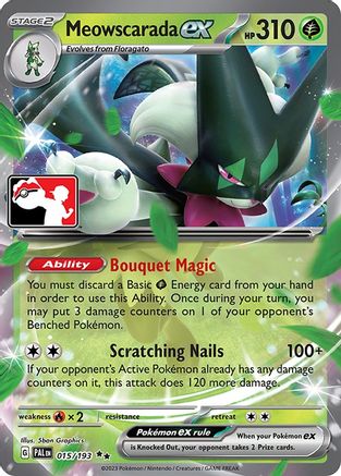Meowscarada ex/193 - Holofoil Prize Pack Series Cards - Double Rare