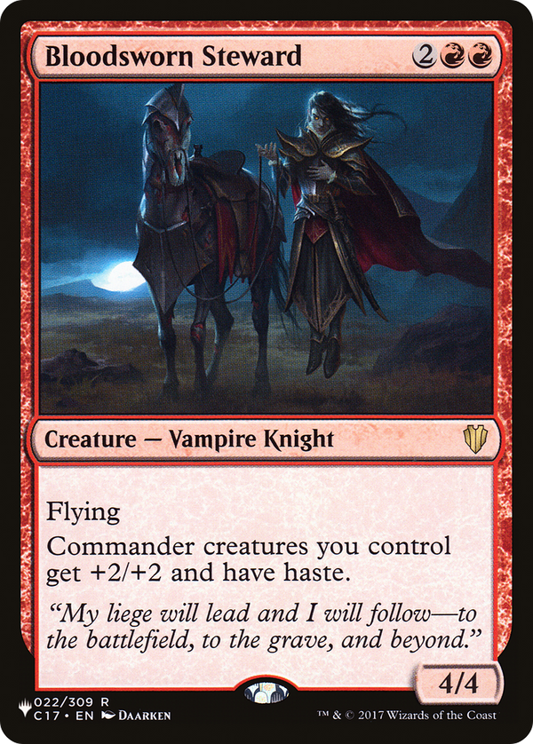 Bloodsworn Steward (LIST-022) - The List