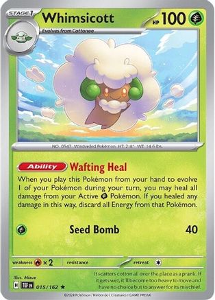 Whimsicott 015 - Holofoil SV05 Temporal Forces - Rare