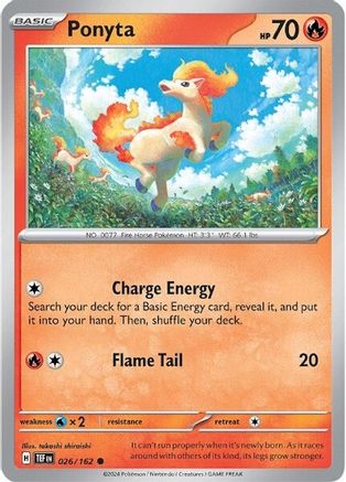 Ponyta 026 - Reverse Holofoil SV05 Temporal Forces - Common