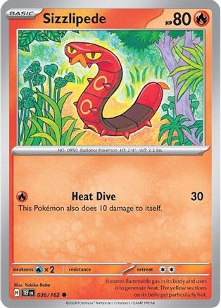 Sizzlipede 036 - Reverse Holofoil SV05 Temporal Forces - Common
