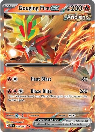 Gouging Fire ex 038/162 - Holofoil SV05 Temporal Forces - Double Rare