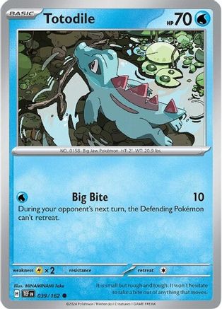 Totodile 039 - Reverse Holofoil SV05 Temporal Forces - Common