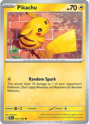 Pikachu 051 - Reverse Holofoil SV05 Temporal Forces - Common