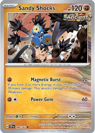 Sandy Shocks 098 - Reverse Holofoil SV05 Temporal Forces - Uncommon