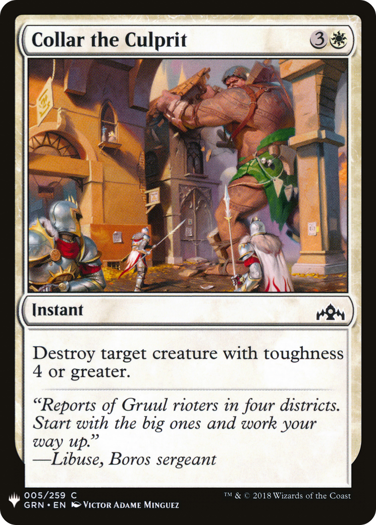 Collar the Culprit (LIST-GRN-5) - The List