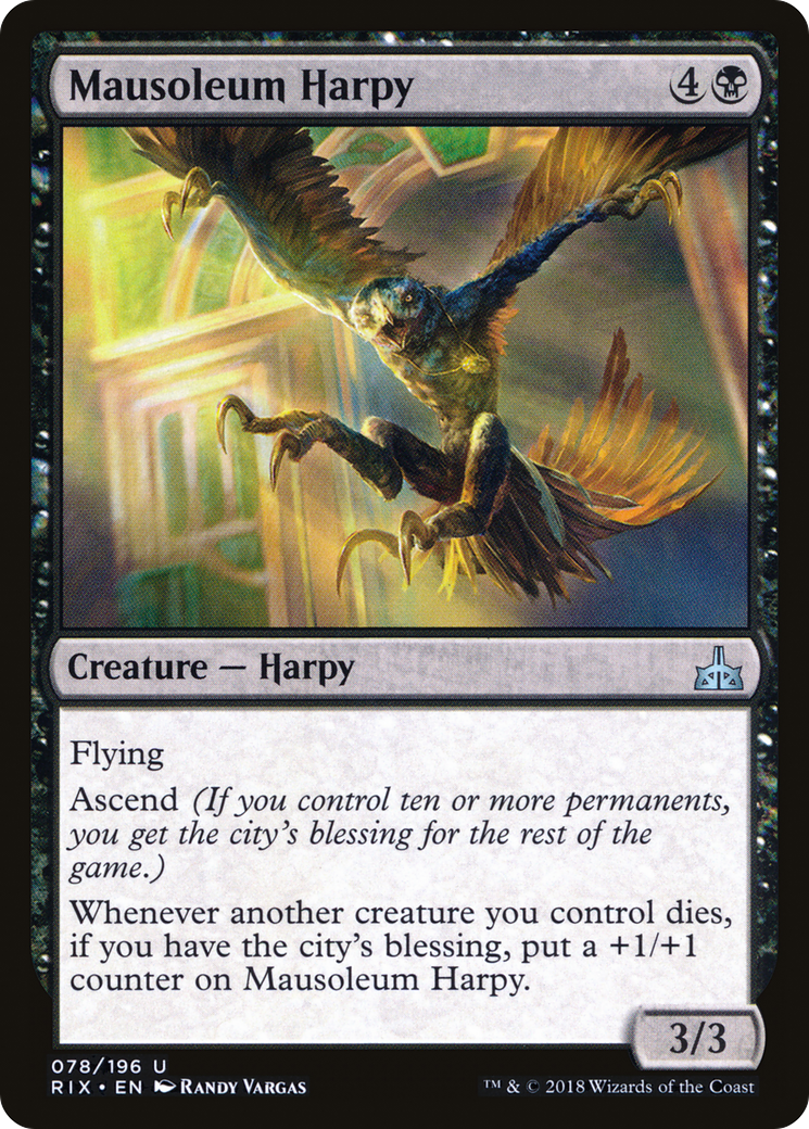 Mausoleum Harpy (RIX-078) - Rivals of Ixalan