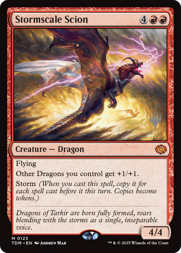 Stormscale Scion (PPTDM-123) - Promo Pack: Tarkir: Dragonstorm Foil