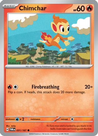 Chimchar 031 - Reverse Holofoil SV06 Twilight Masquerade - Common