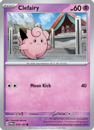 Clefairy 078 - Reverse Holofoil SV06 Twilight Masquerade - Common