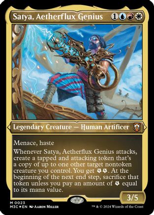 Satya, Aetherflux Genius (Foil Etched) (M3C-023) - Modern Horizons 3 Commander Foil
