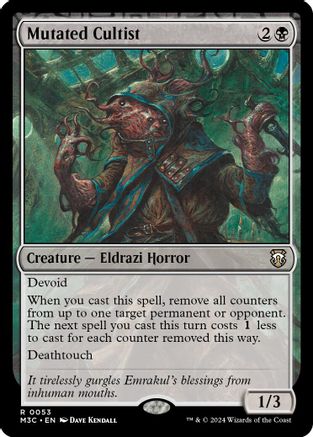 Mutated Cultist (Ripple Foil) (M3C-053) - Modern Horizons 3 Commander Foil