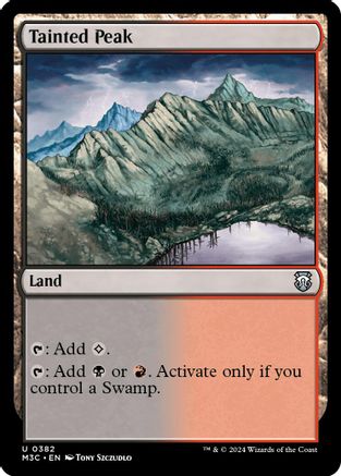 Tainted Peak (Ripple Foil) (M3C-382) - Modern Horizons 3 Commander Foil