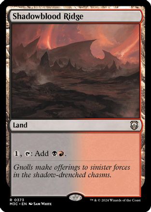 Shadowblood Ridge (Ripple Foil) (M3C-373) - Modern Horizons 3 Commander Foil