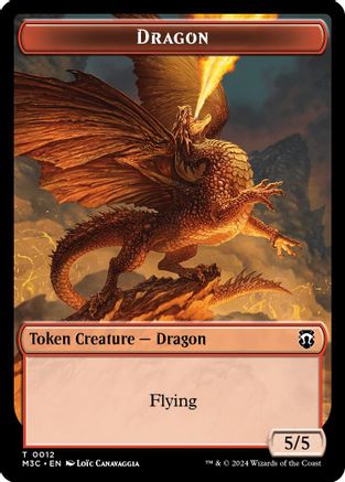 Dragon // Shapeshifter (0008) Double-Sided Token (M3C-12 // 8) - Modern Horizons 3 Commander